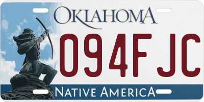 OK license plate 094FJC