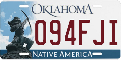 OK license plate 094FJI