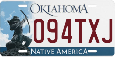 OK license plate 094TXJ