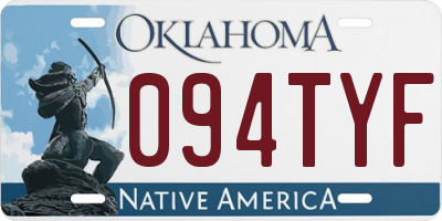 OK license plate 094TYF