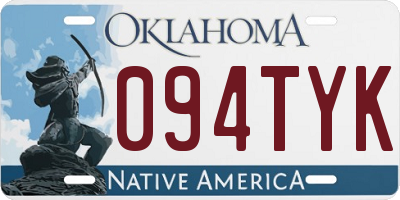 OK license plate 094TYK