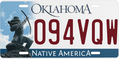 OK license plate 094VQW