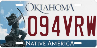 OK license plate 094VRW