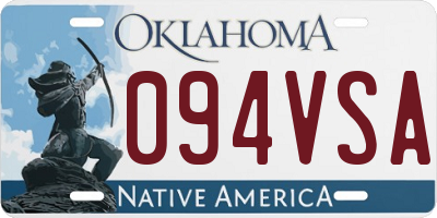 OK license plate 094VSA