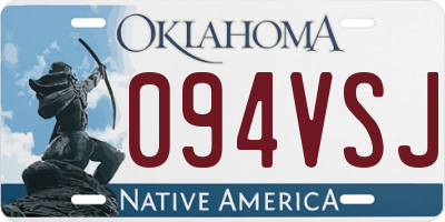 OK license plate 094VSJ