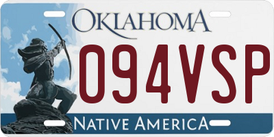 OK license plate 094VSP