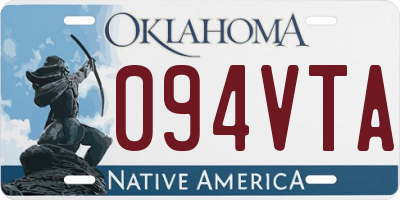 OK license plate 094VTA