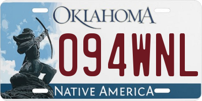 OK license plate 094WNL