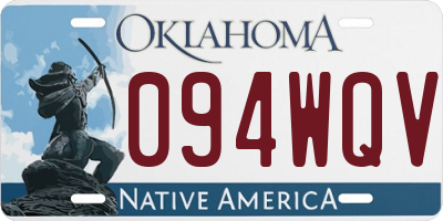 OK license plate 094WQV