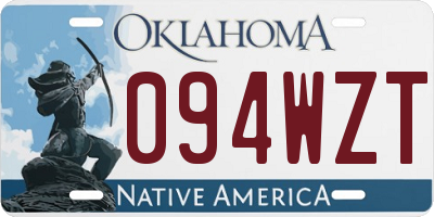 OK license plate 094WZT