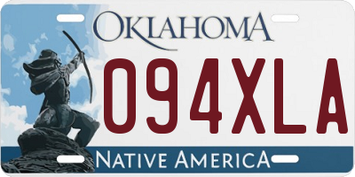 OK license plate 094XLA
