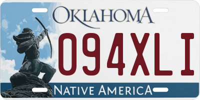 OK license plate 094XLI