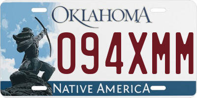 OK license plate 094XMM