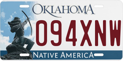 OK license plate 094XNW