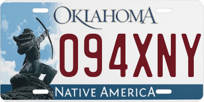 OK license plate 094XNY