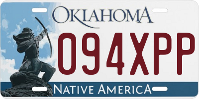 OK license plate 094XPP