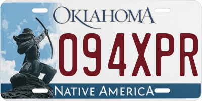 OK license plate 094XPR