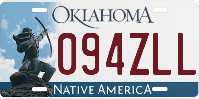 OK license plate 094ZLL