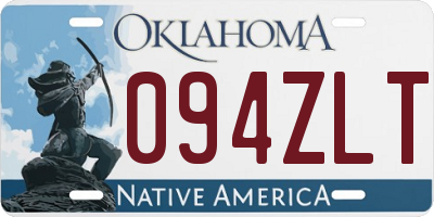 OK license plate 094ZLT