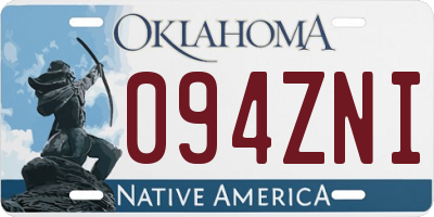 OK license plate 094ZNI