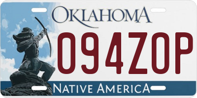 OK license plate 094ZOP