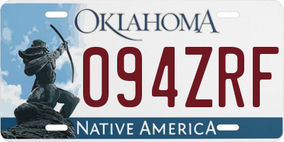 OK license plate 094ZRF