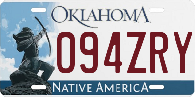 OK license plate 094ZRY