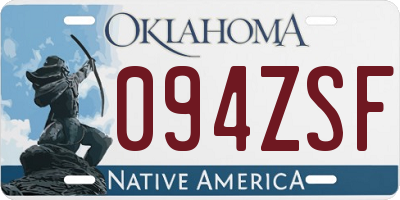 OK license plate 094ZSF