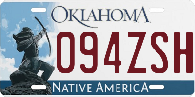 OK license plate 094ZSH