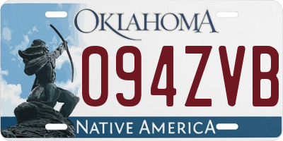 OK license plate 094ZVB
