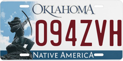 OK license plate 094ZVH