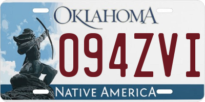 OK license plate 094ZVI