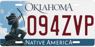 OK license plate 094ZVP