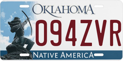OK license plate 094ZVR