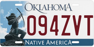 OK license plate 094ZVT
