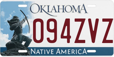 OK license plate 094ZVZ