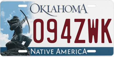 OK license plate 094ZWK