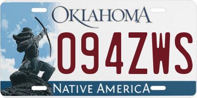 OK license plate 094ZWS