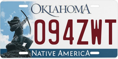 OK license plate 094ZWT