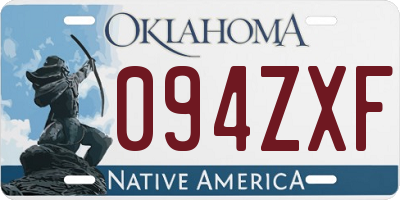 OK license plate 094ZXF