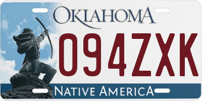 OK license plate 094ZXK