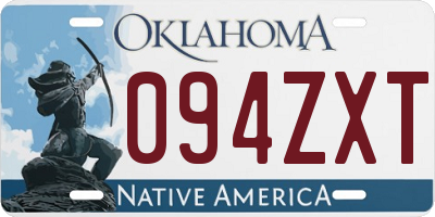 OK license plate 094ZXT