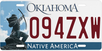 OK license plate 094ZXW