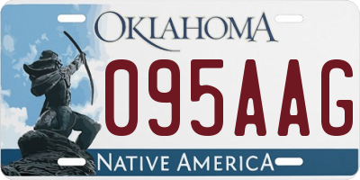 OK license plate 095AAG