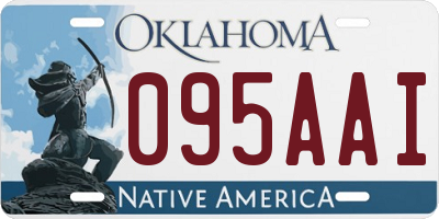 OK license plate 095AAI