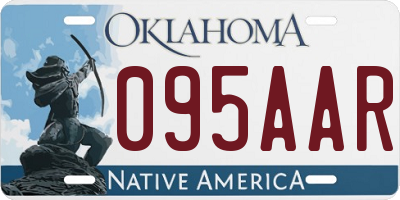 OK license plate 095AAR
