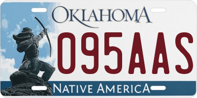 OK license plate 095AAS