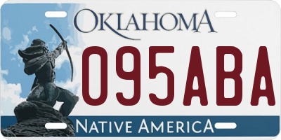 OK license plate 095ABA