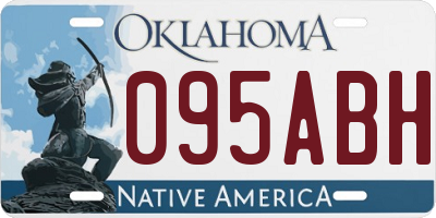 OK license plate 095ABH