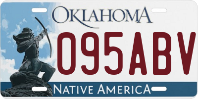 OK license plate 095ABV
